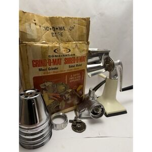 Vintage Rival Grind-O-Matic Shred-O-Matic Combo, Meat Grinder & Cheese/veg Grate